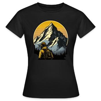 Alpiniste - T-shirt Femme - noir - Devant - AI Model Female 172 dark (172cm)