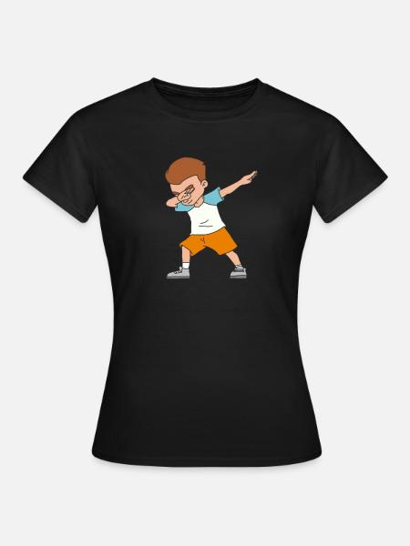 Dabbing boy - Frauen T-Shirt - Schwarz