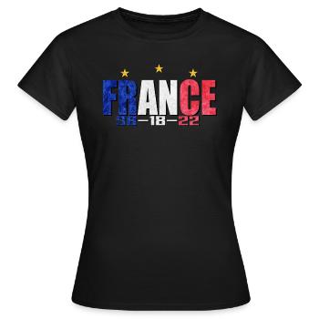 France Coupe du monde - T-shirt Femme - noir - Devant - AI Model Female 172 dark (172cm)