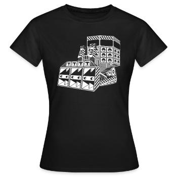 Tekno 23 bulldozer - Frauen T-Shirt - Schwarz - Vorne - AI Model Female 172 dark (172cm)