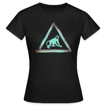 singe - T-shirt Femme - noir - Devant - AI Model Female 172 dark (172cm)