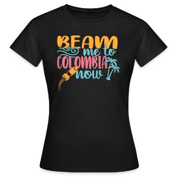 Kolumbien - Frauen T-Shirt - Schwarz - Vorne - AI Model Female 172 dark (172cm)
