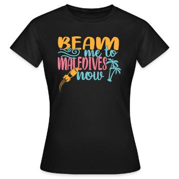 Maldives - T-shirt Femme - noir - Devant - AI Model Female 172 dark (172cm)