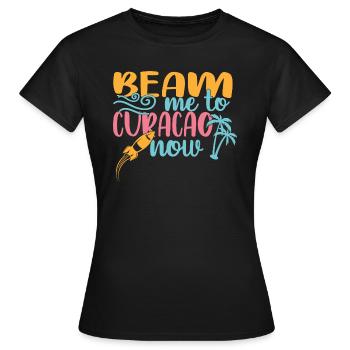 Curacao - Frauen T-Shirt - Schwarz - Vorne - AI Model Female 172 dark (172cm)