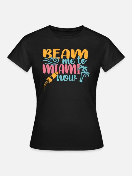 Miami Florida - Frauen T-Shirt - Schwarz