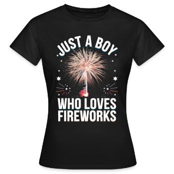 Pyrotechniker Feuerwerk Pyrotechnik - Frauen T-Shirt - Schwarz - Vorne - AI Model Female 172 dark (172cm)
