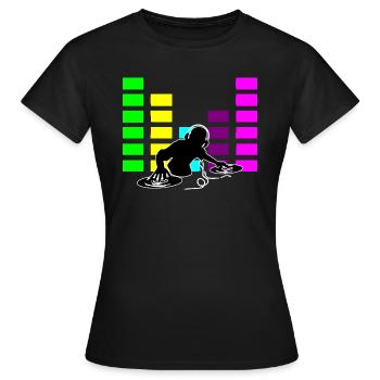 DJ - T-shirt Femme - noir - Devant - AI Model Female 172 dark (172cm)