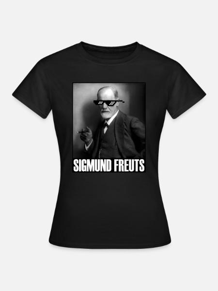 Sigmund Freuts | Meme | Lustig | Philosophie | Fre - Frauen T-Shirt - Schwarz