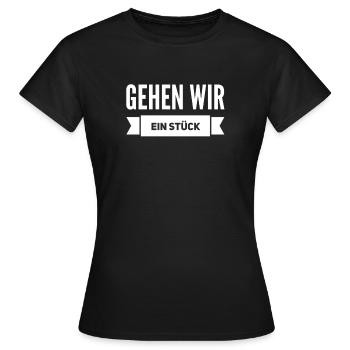 lass uns spazieren gehen - Frauen T-Shirt - Schwarz - Vorne - AI Model Female 172 dark (172cm)