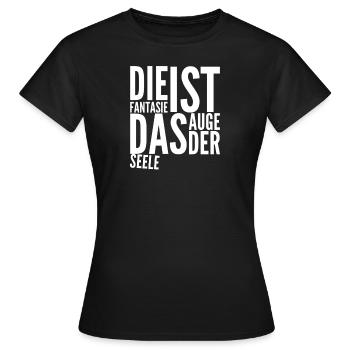 die Fantasie der Seele - Frauen T-Shirt - Schwarz - Vorne - AI Model Female 172 dark (172cm)