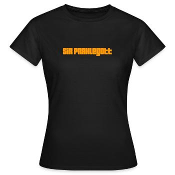 vor dir steht ein Angeber - Frauen T-Shirt - Schwarz - Vorne - AI Model Female 172 dark (172cm)