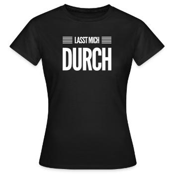 macht Platz - Frauen T-Shirt - Schwarz - Vorne - AI Model Female 172 dark (172cm)