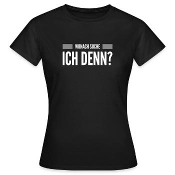 auf der Suche - Frauen T-Shirt - Schwarz - Vorne - AI Model Female 172 dark (172cm)