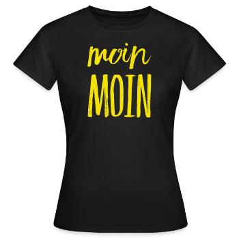 Grüße - Frauen T-Shirt - Schwarz - Vorne - AI Model Female 172 dark (172cm)