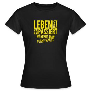 loslassen - Frauen T-Shirt - Schwarz - Vorne - AI Model Female 172 dark (172cm)