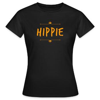 ich liebe Hippies - Frauen T-Shirt - Schwarz - Vorne - AI Model Female 172 dark (172cm)