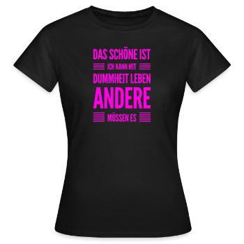 La beauté de la bêtise - T-shirt Femme - noir - Devant - AI Model Female 172 dark (172cm)
