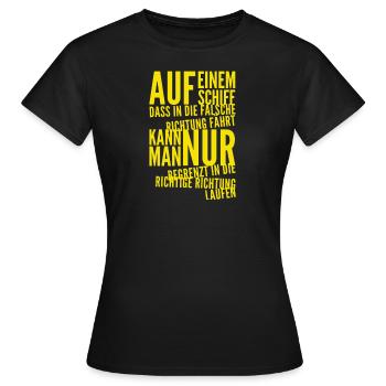 Une décision fondamentale - T-shirt Femme - noir - Devant - AI Model Female 172 dark (172cm)