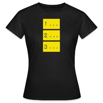Compte à rebours - T-shirt Femme - noir - Devant - AI Model Female 172 dark (172cm)