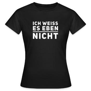 Je n’ai pas de plan - T-shirt Femme - noir - Devant - AI Model Female 172 dark (172cm)