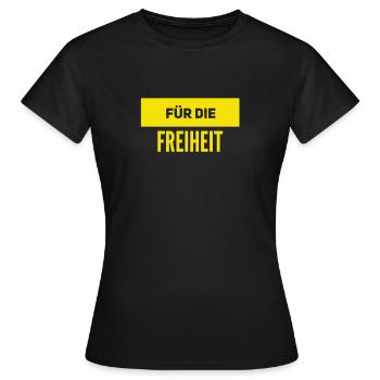 Je suis pour la liberté - T-shirt Femme - noir - Devant - AI Model Female 172 dark (172cm)