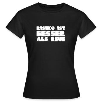 J’aime le risque - T-shirt Femme - noir - Devant - AI Model Female 172 dark (172cm)