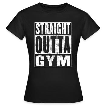 Straight Outta Gym Vintag - Women's T-Shirt - black - Front - AI Model Female 172 dark (172cm)
