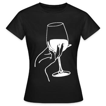 Amateur de vin blanc - T-shirt Femme - noir - Devant - AI Model Female 172 dark (172cm)