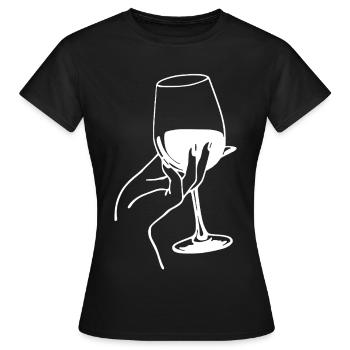Amateur de vin blanc - T-shirt Femme - noir - Devant - AI Model Female 172 dark (172cm)