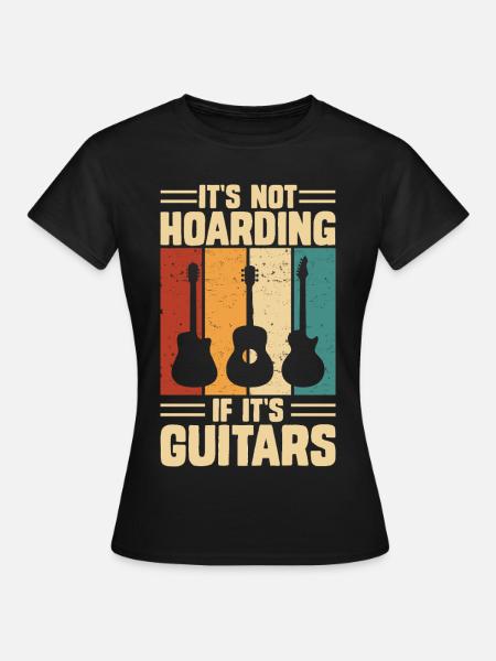 Gitarrist Gitarren - Frauen T-Shirt - Schwarz
