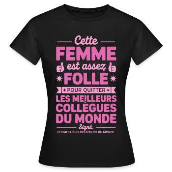 Departure Co-worker New Job Retirement - Women's T-Shirt - black - Front - AI Model Female 172 dark (172cm)