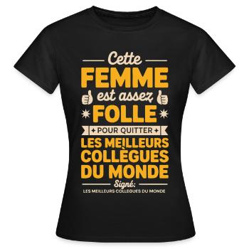 Departure Co-worker New Job Retirement - Women's T-Shirt - black - Front - AI Model Female 172 dark (172cm)