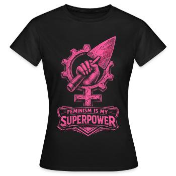 Feminism Feminist Feminist - Women's T-Shirt - black - Front - AI Model Female 172 dark (172cm)