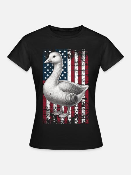 Embden Goose US Emdengans - Frauen T-Shirt - Schwarz