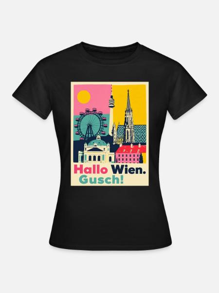 Wien-Vienna-Unfreundlich-Freundlichkeit - Frauen T-Shirt - Schwarz