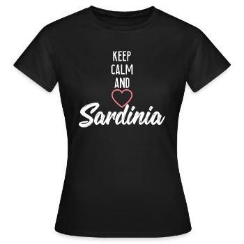 Liebe Sardinien - Frauen T-Shirt - Schwarz - Vorne - AI Model Female 172 dark (172cm)