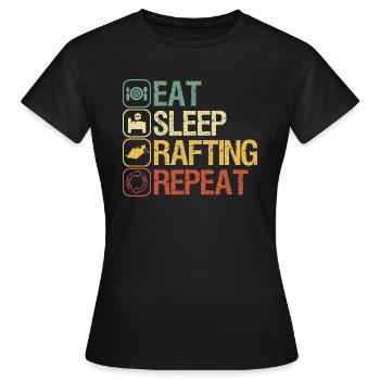 Rafting - Frauen T-Shirt - Schwarz - Vorne - AI Model Female 172 dark (172cm)