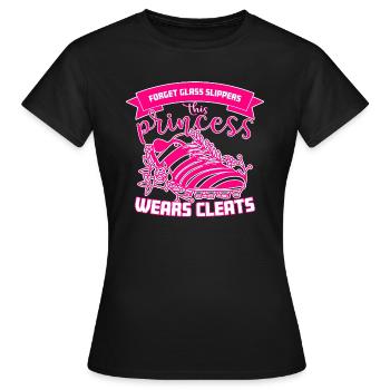 Chaussures de football féminin Footballeuse de football féminin - T-shirt Femme - noir - Devant - AI Model Female 172 dark (172cm)