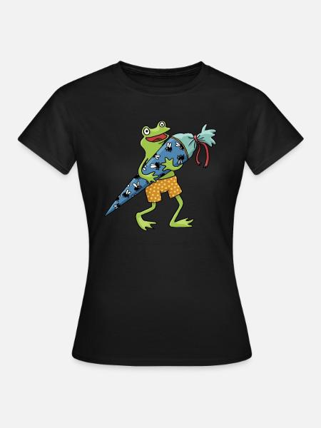 Frosch Schultüte - Frauen T-Shirt - Schwarz