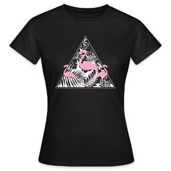 Flamingo - T-shirt Femme - noir - Devant - AI Model Female 172 dark (172cm)