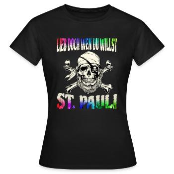 St. Pauli Hambourg Fanartikel St. Pauli - T-shirt Femme - noir - Devant - AI Model Female 172 dark (172cm)