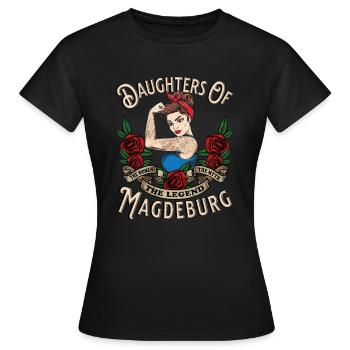 Magdeburg Frau Geschenk filles de Magdebourg - T-shirt Femme - noir - Devant - AI Model Female 172 dark (172cm)