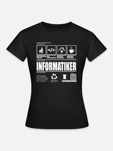 Produktname Informatiker Programmierer Geschenk - Frauen T-Shirt - Schwarz