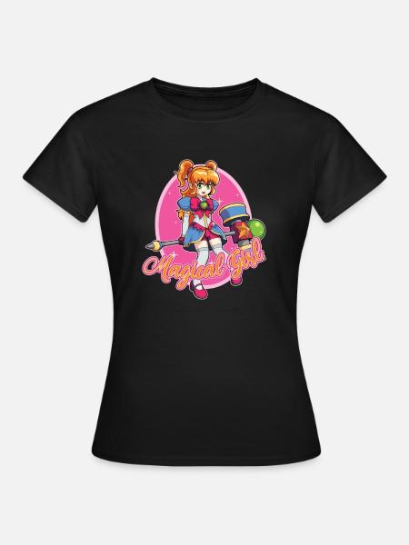 Magiczna dziewczyna, ładny otaku manga anime kochankowie prezent - Dame-T-shirt - sort
