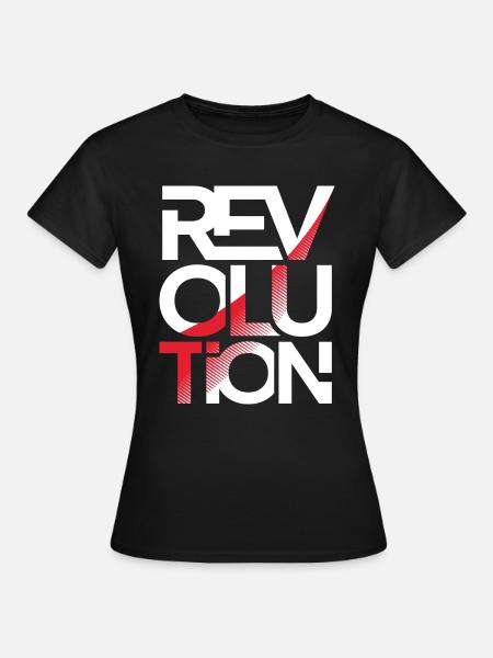 «Revolution» - Frauen T-Shirt - Schwarz