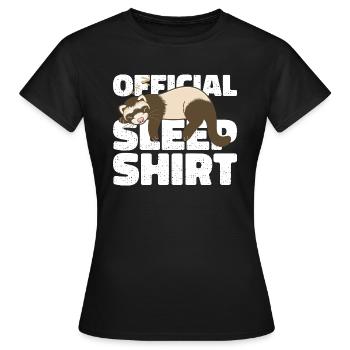 Frettchen Offizielles Schlafshirt Faul Relax - Frauen T-Shirt - Schwarz - Vorne - AI Model Female 172 dark (172cm)