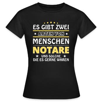 Notare Geschenk - zwei Arten von... Design - Frauen T-Shirt - Schwarz - Vorne - AI Model Female 172 dark (172cm)