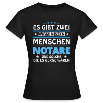 Notare Geschenk - zwei Arten von... Design - Frauen T-Shirt - Schwarz - Vorne - AI Model Female 172 dark (172cm)