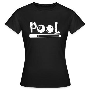 Pool Billiards Köö Ball 8 Jeu Jeu - T-shirt Femme - noir - Devant - AI Model Female 172 dark (172cm)