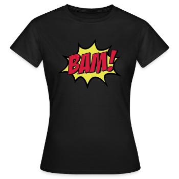 BAM ! - T-shirt Femme - noir - Devant - AI Model Female 172 dark (172cm)